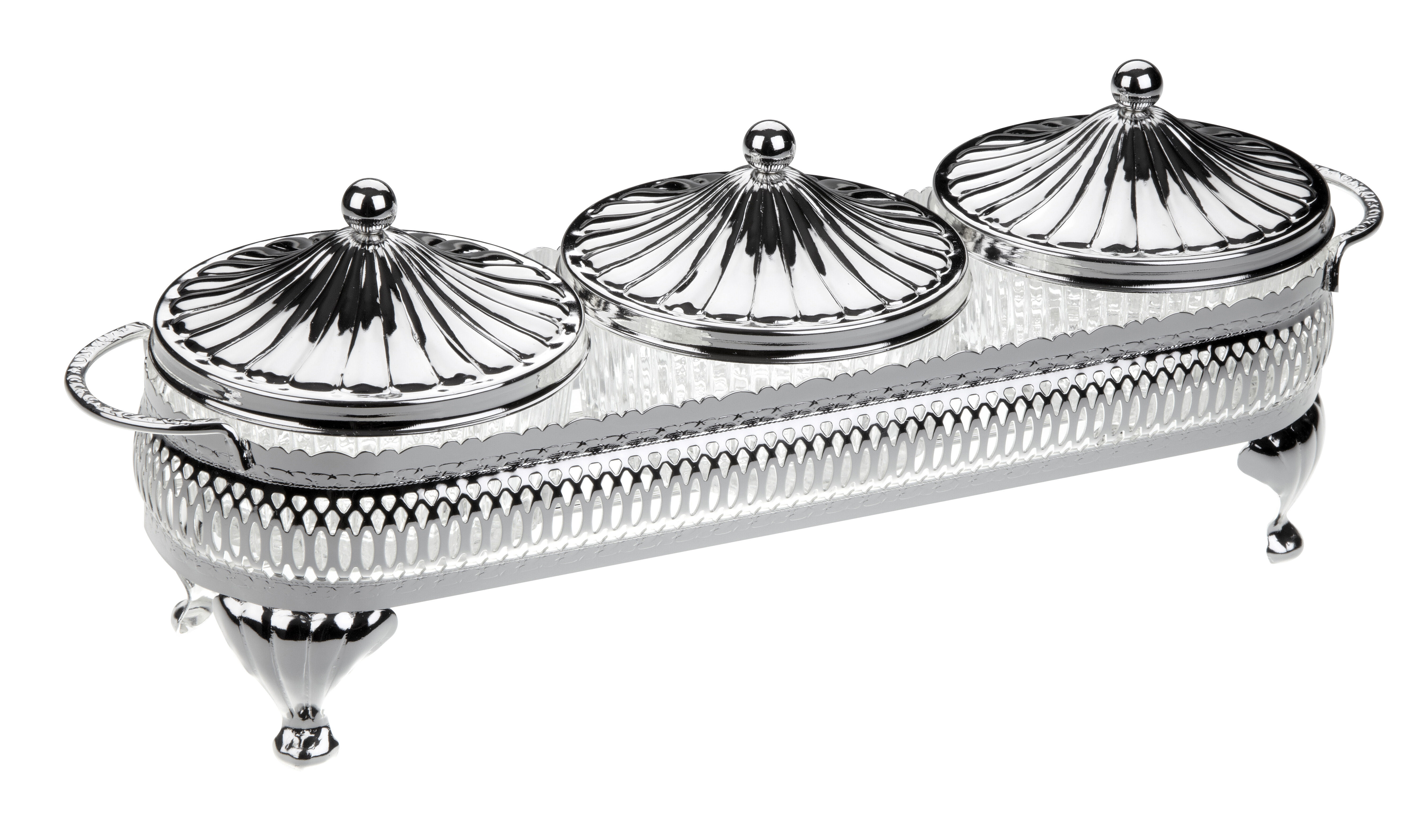 Corbell Silver Company Queen Anne 5 Piece Round Party Set 