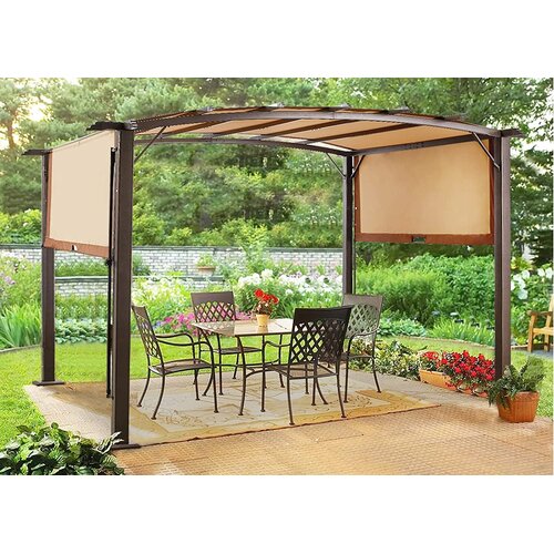 YODOLLA 12 Ft. W X 8 Ft. D Metal Pergola with Canopy & Reviews | Wayfair