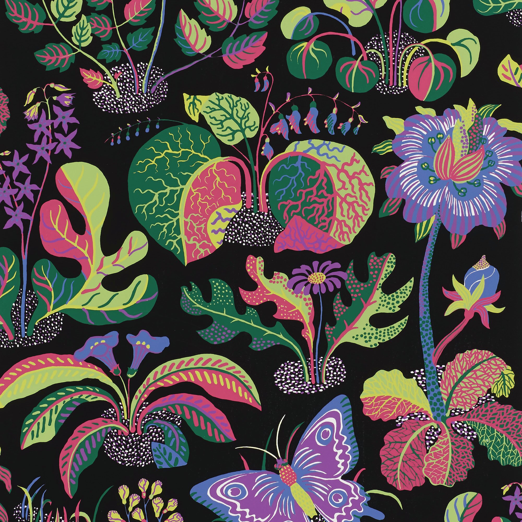 Schumacher Exotic Butterfly Floral Wallpaper | Wayfair