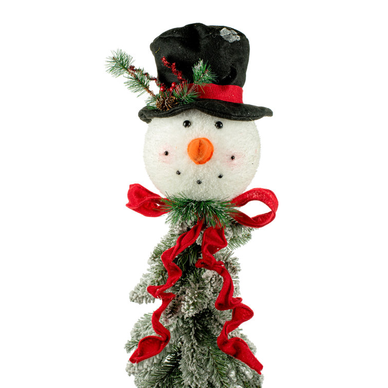 Snowman Head with Top Hat Tree Topper \u0026 