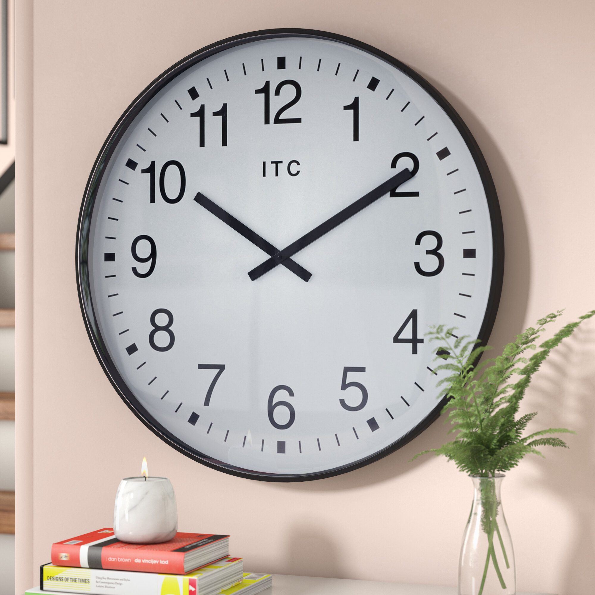 12'' Cut-out Wall Clock Modern Digital Clock for Home Restaurant Bar Shop Décor 
