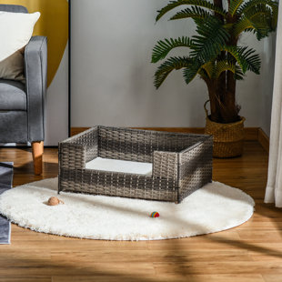 pineapple cat bed wicker