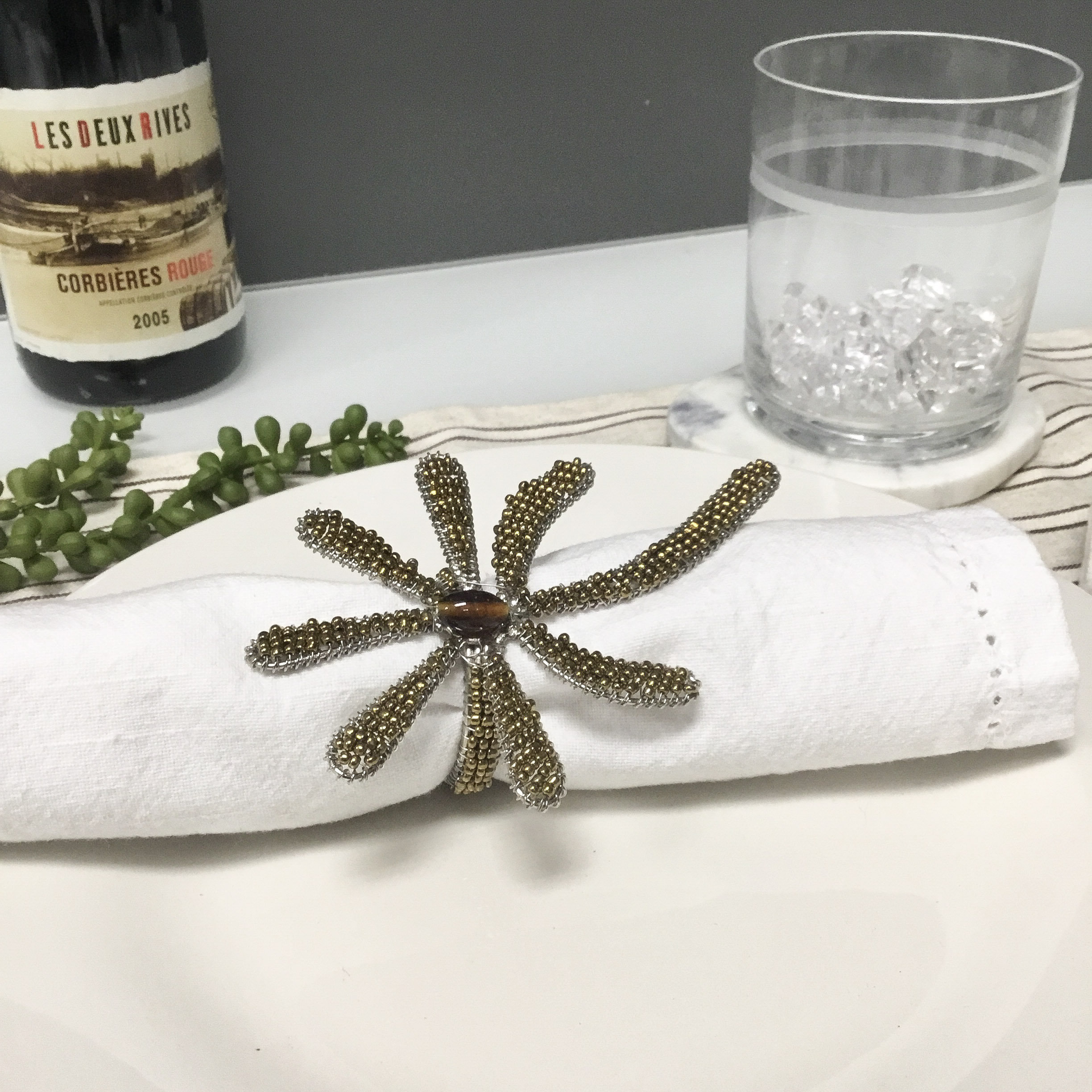 Dakota Fields Set Of 4 MultiColor Palm Tree Napkin Rings Wayfair