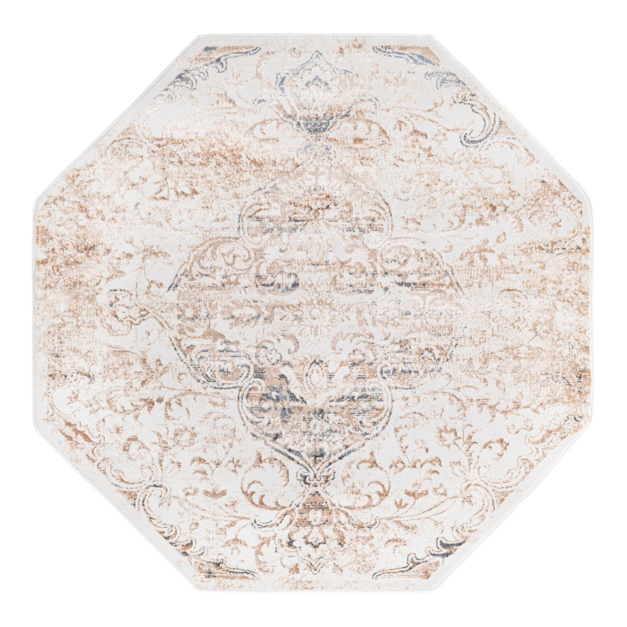 Langley Street Alamo Machine Woven / Power Loomed Performance Ivory Rug ...