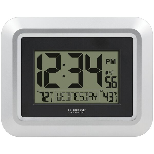 La Crosse Technology  Black  Alarm Clock  Digital  Plug-In  7.1 in. 