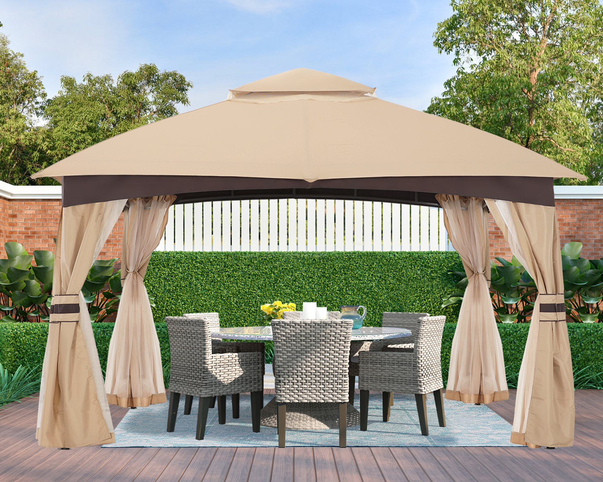 ABCCANOPY 11 Ft. W x 11 Ft. D Steel Patio Gazebo & Reviews Wayfair