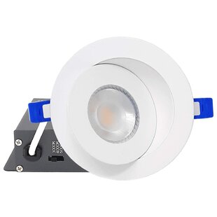 Pack of 6 650lm DawnRay 9W 3000K/4000K/5000K 3 Colour Options Gimbal LED Recessed Light Dimmable 4 inch LED Gimbal Pot Light 