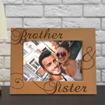 Siblings Gifts Top-quality Brother  Sister Engraved Natural Wood Picture Frame 