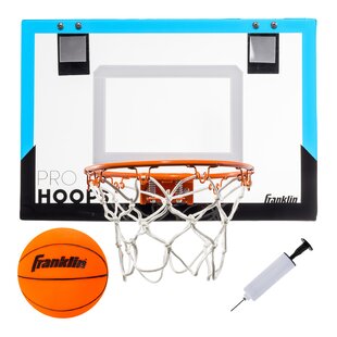 Basketball Hoop for Kids Over The Door Backboard with Metal Rim Sport Indoor Outdoor Play Games with Pump and Ball for Boys Age 3 4 5 