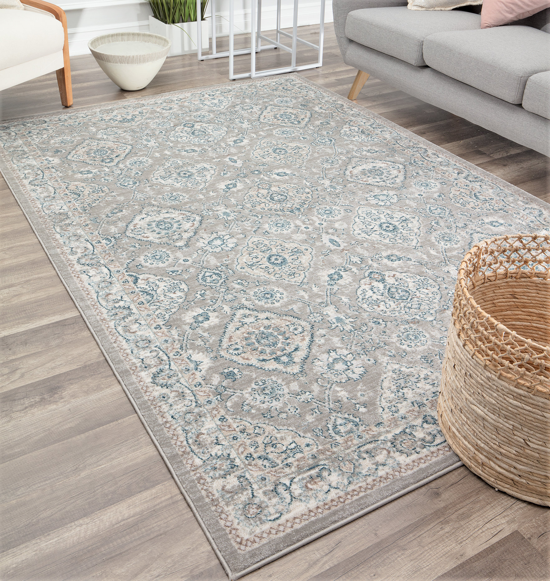 World Menagerie Lemont Oriental Blue Area Rug & Reviews Wayfair