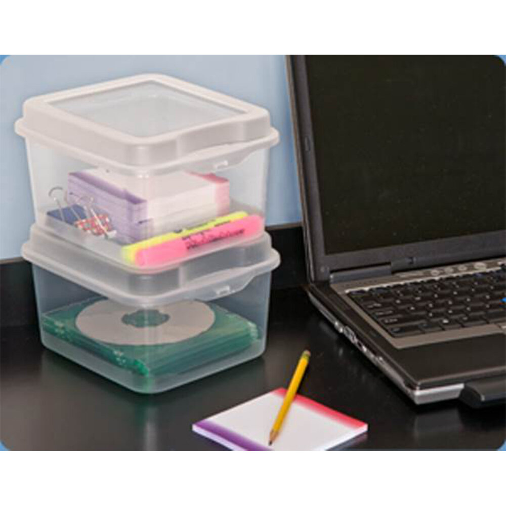 18038612 12 Pack Sterilite Plastic FlipTop Latching Storage Box Clear 