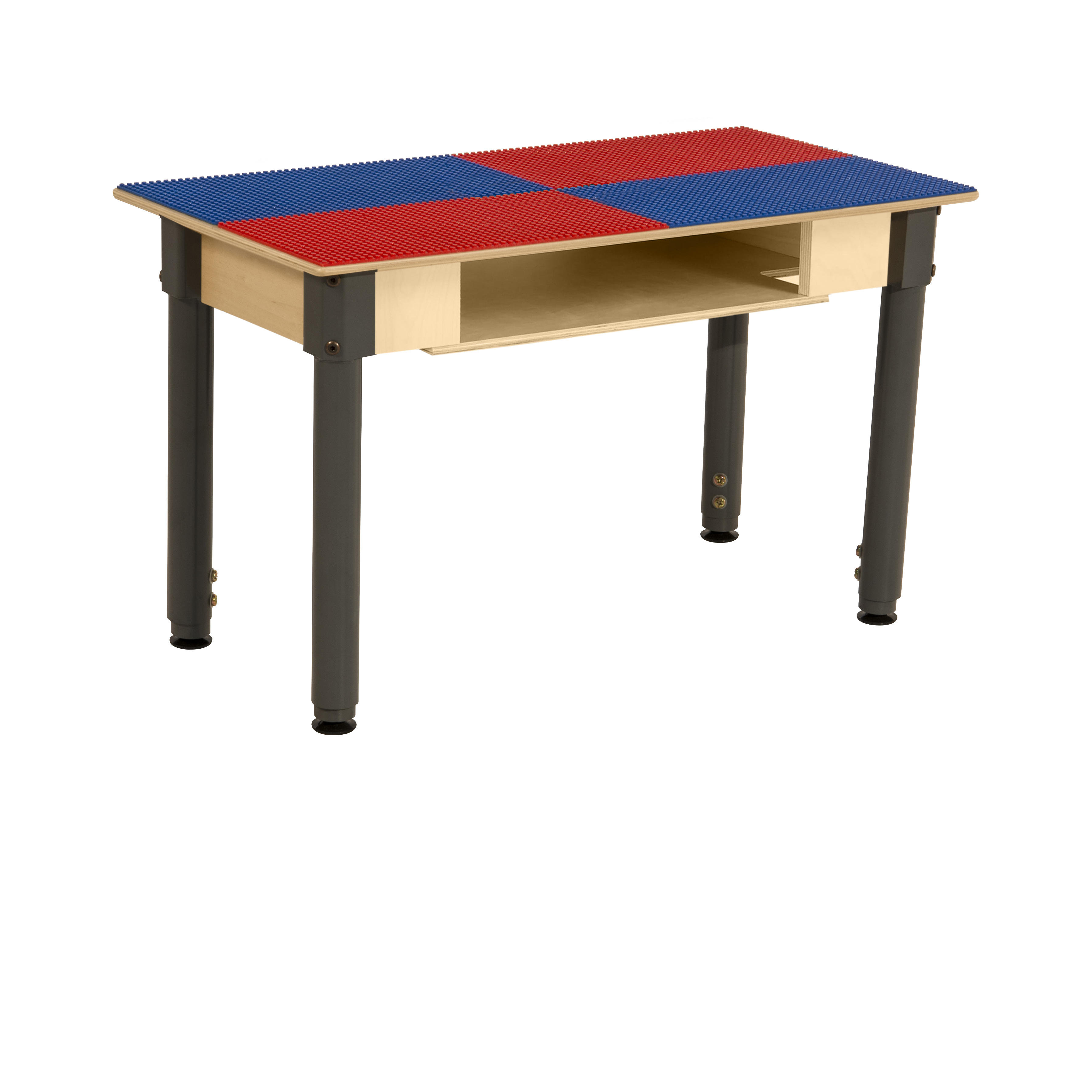 Wood Designs Adjustable Height Rectangular 4Student Activity Table