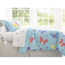 7pc full Comforter set Butterfly colorful girls flies sheet butterfly mixed hopd 