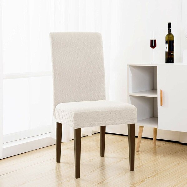 Jacquard Universal T-Cushion Dining Chair Slipcover (Set of 2) by Latitude Run® 