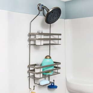 Details about   interDesign Classico Shower Caddy XL Satin Bathroom Storage Shelf Suction Cups 