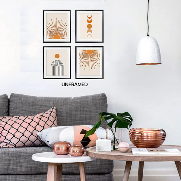 George Oliver Bohemian Sun Moon - 4 Piece Unframed Graphic Art Set ...