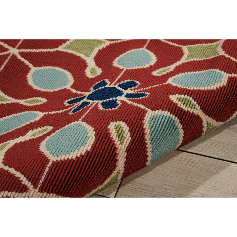 Winston Porter Caragan Rust Indoor/Outdoor Rug & Reviews | Wayfair
