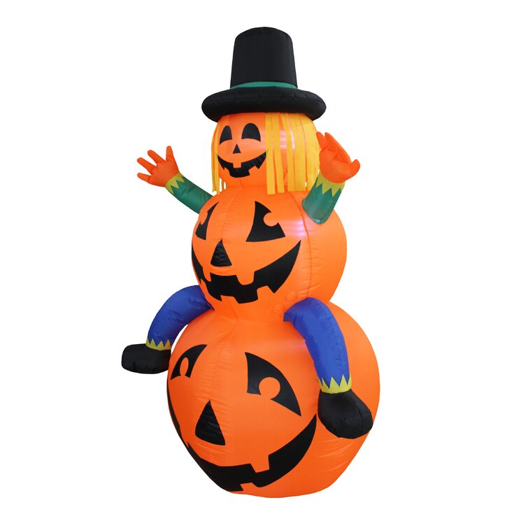 The Holiday Aisle® Halloween Scarecrow Inflatable on Pumpkins & Reviews ...