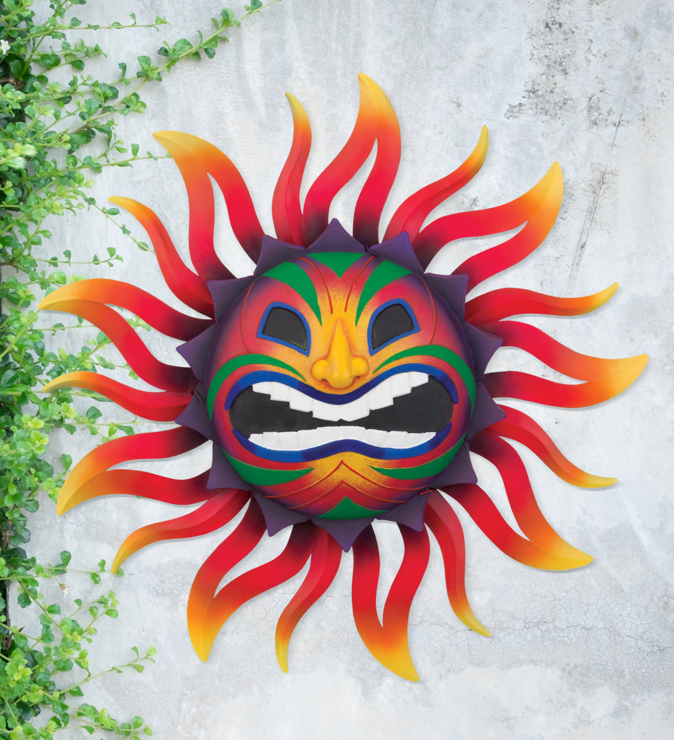 Bungalow Rose Tiki Sun Wall Decor Wayfair