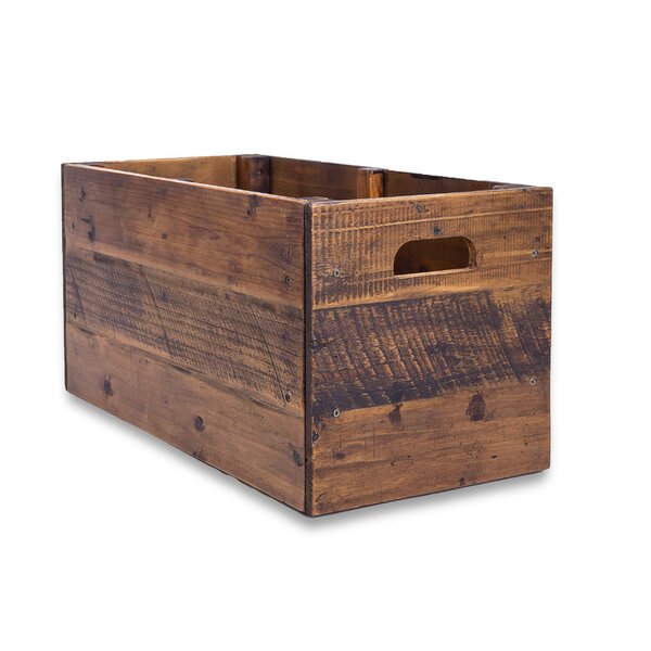 Wooden Box 18" Large Wood Crate Rustic Wood Vintage Storage Box Crates & Pallets 