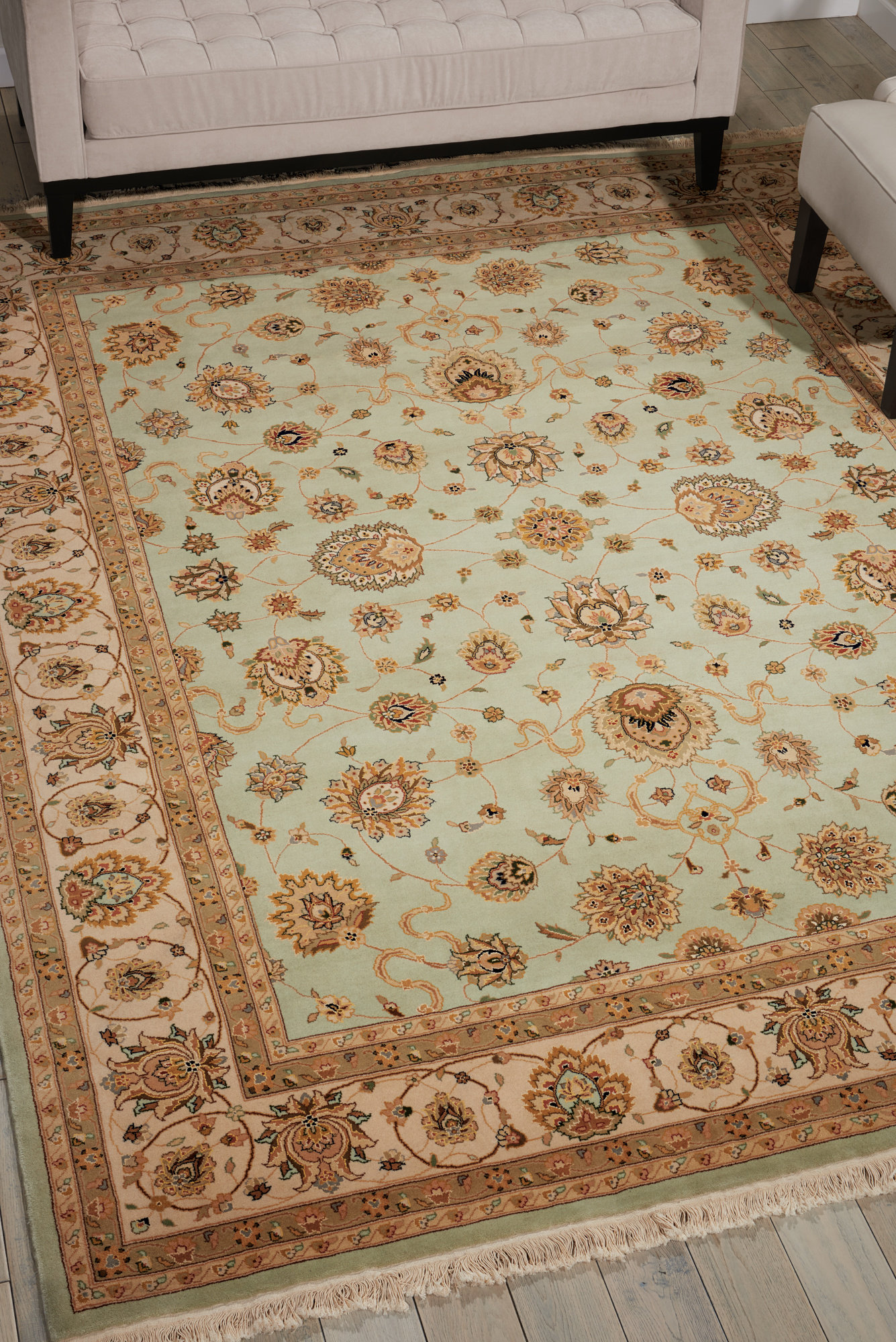 Darby Home Co Bilbrey Handmade HandKnotted Wool Beige Rug Wayfair