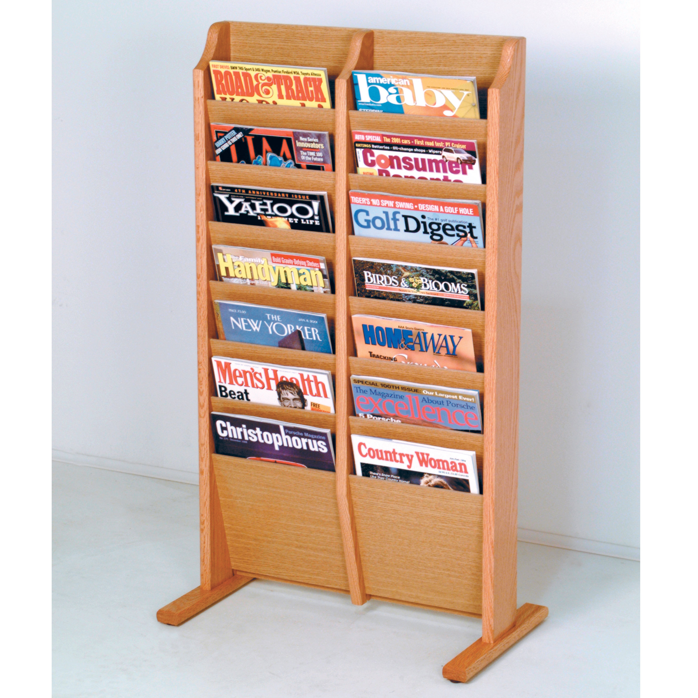 Rebrilliant Wood Free Standing Magazine Rack & Reviews Wayfair