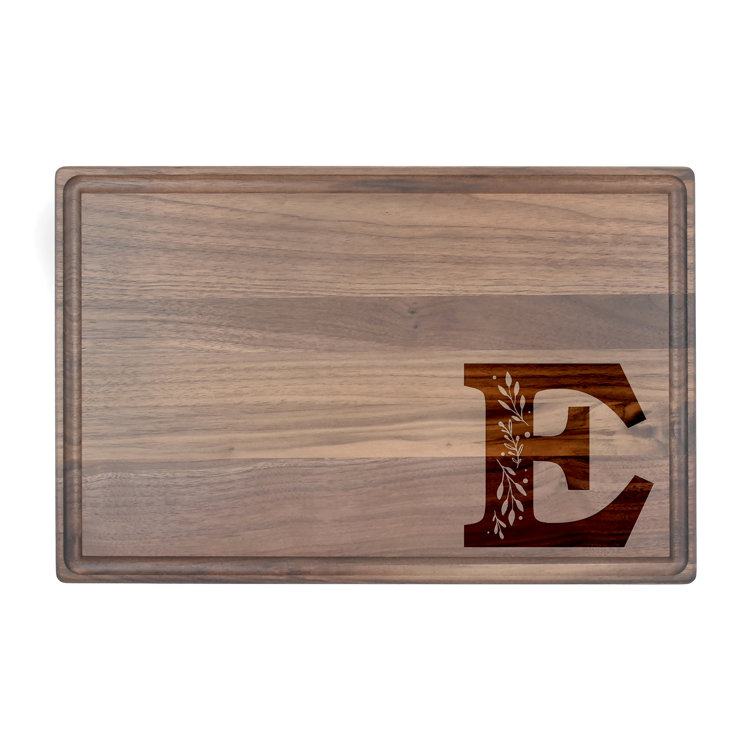 Designs Direct Creative Group Floral Monogram - E Cutting Board | Wayfair