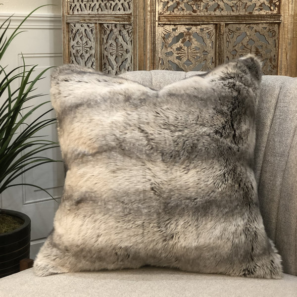 faux fur throw pillow