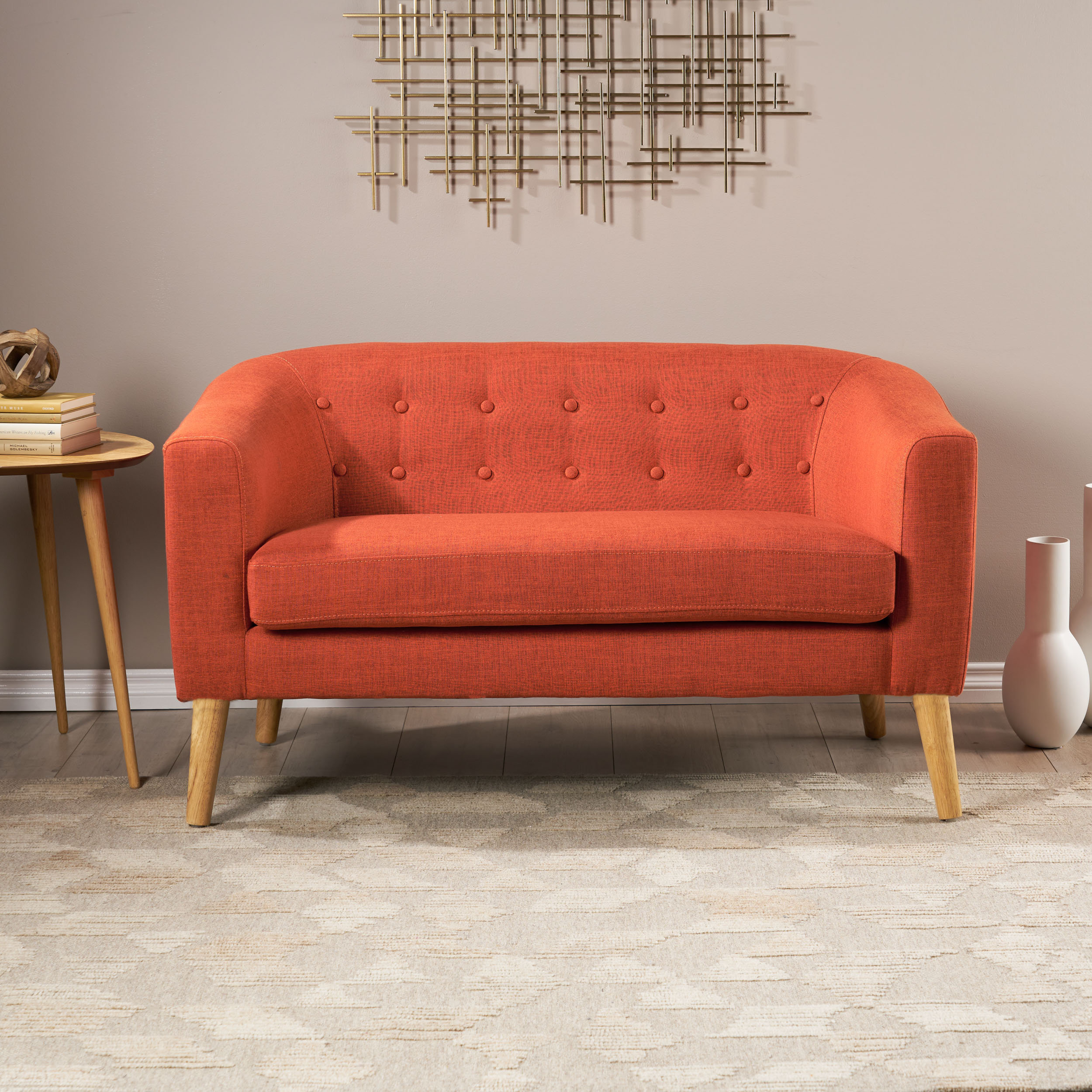 Decato 51.5” Tuxedo Arm Loveseat