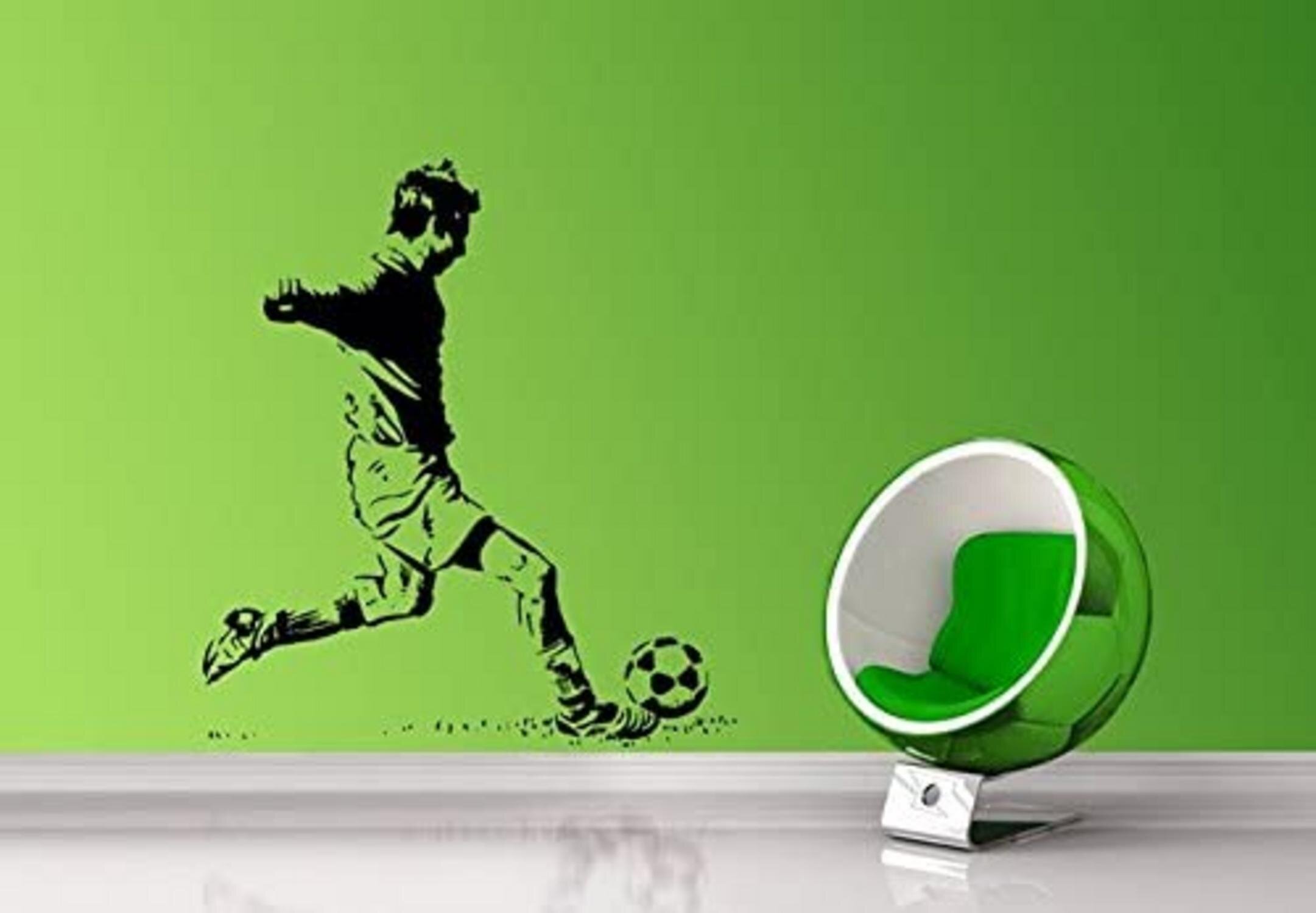 Footballer Football Ball Children's Bedroom Room Decal Wall Art Sticker Picture 
