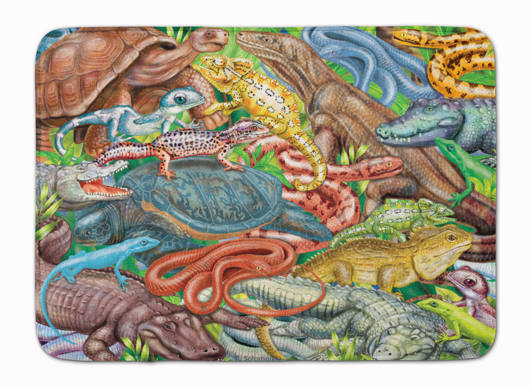 East Urban Home Scales and Tails, Snakes, Turtle, Reptiles Memory Foam