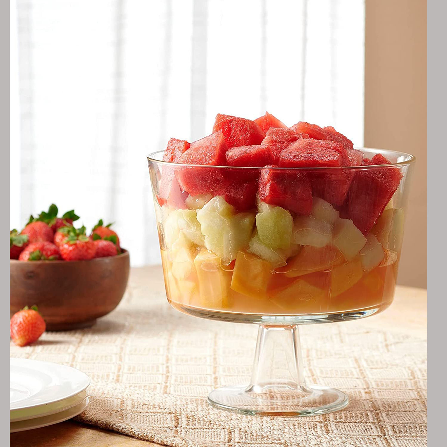 Latitude Run® Crystal Glass Footed Trifle Bowls, Dessert Display Cake Stand Wayfair