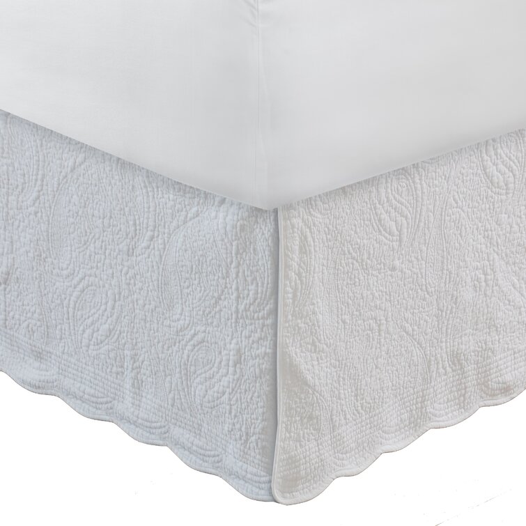 Details about   Open Corner 800 TC Cotton White Solid Bottom Ruffled 3-Sided Gathered Bed Skirt 