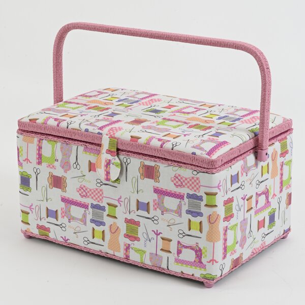 Extra Large Fabric  Sewing Craft Box Household Storage Organizer Basket 