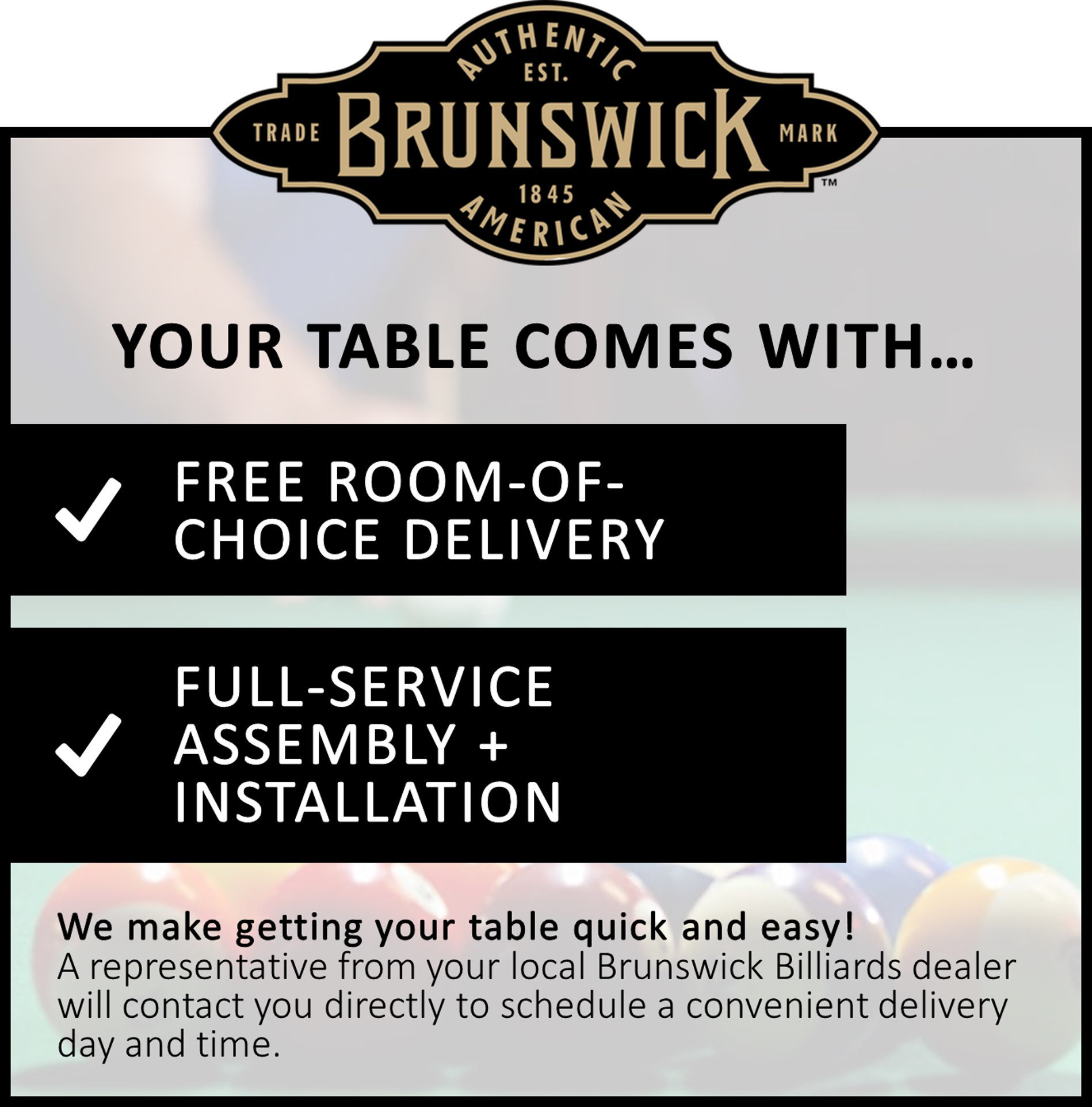 Brunswick Billiards Boca 8' Slate Pool Table with Professional