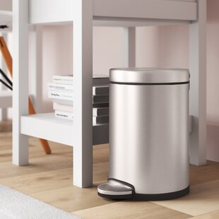 Trash Waste Can Modern Bedroom Bath Office Basket Litter Garbage Bin 12 Colors 