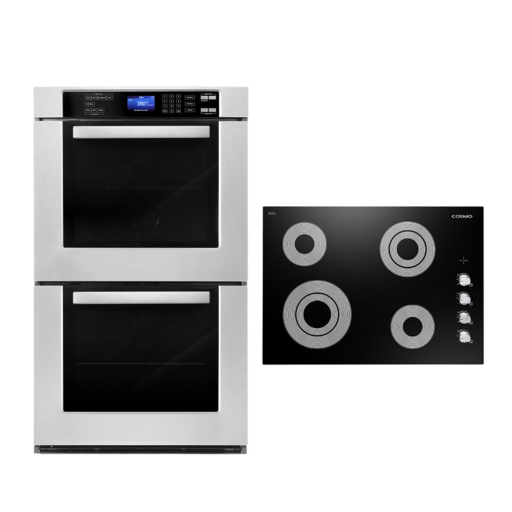 Cosmo 2 Piece Kitchen Appliance Package with 30'' Electric Cooktop