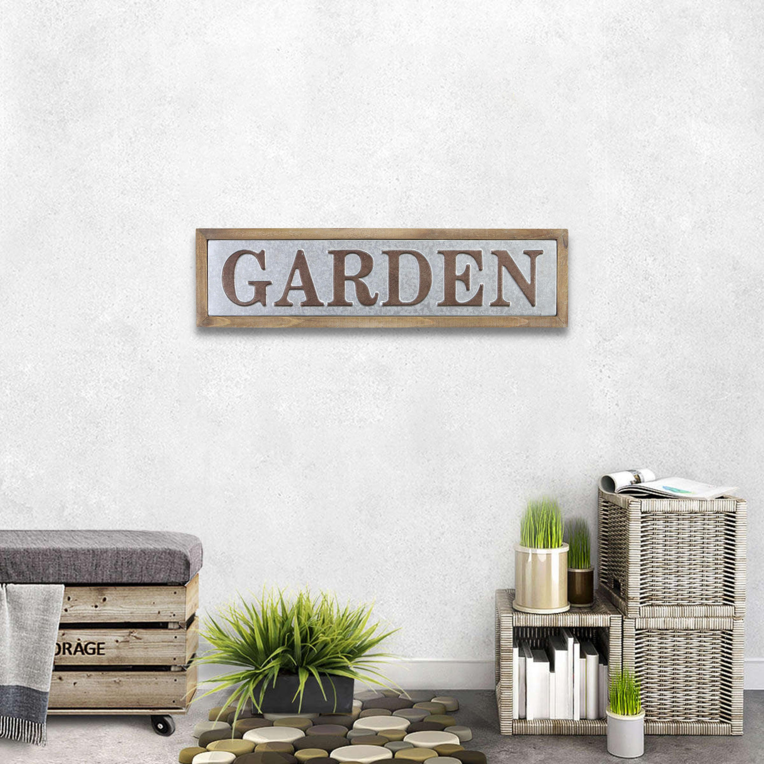 Gracie Oaks Horizontal Wood Frame Garden Wall Décor Wayfair