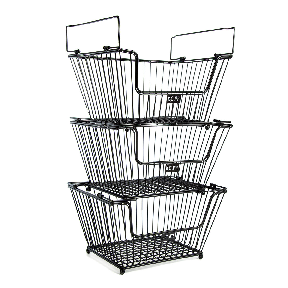 Rebrilliant Stackable Heavy Duty Metal/Wire Basket Set Wayfair