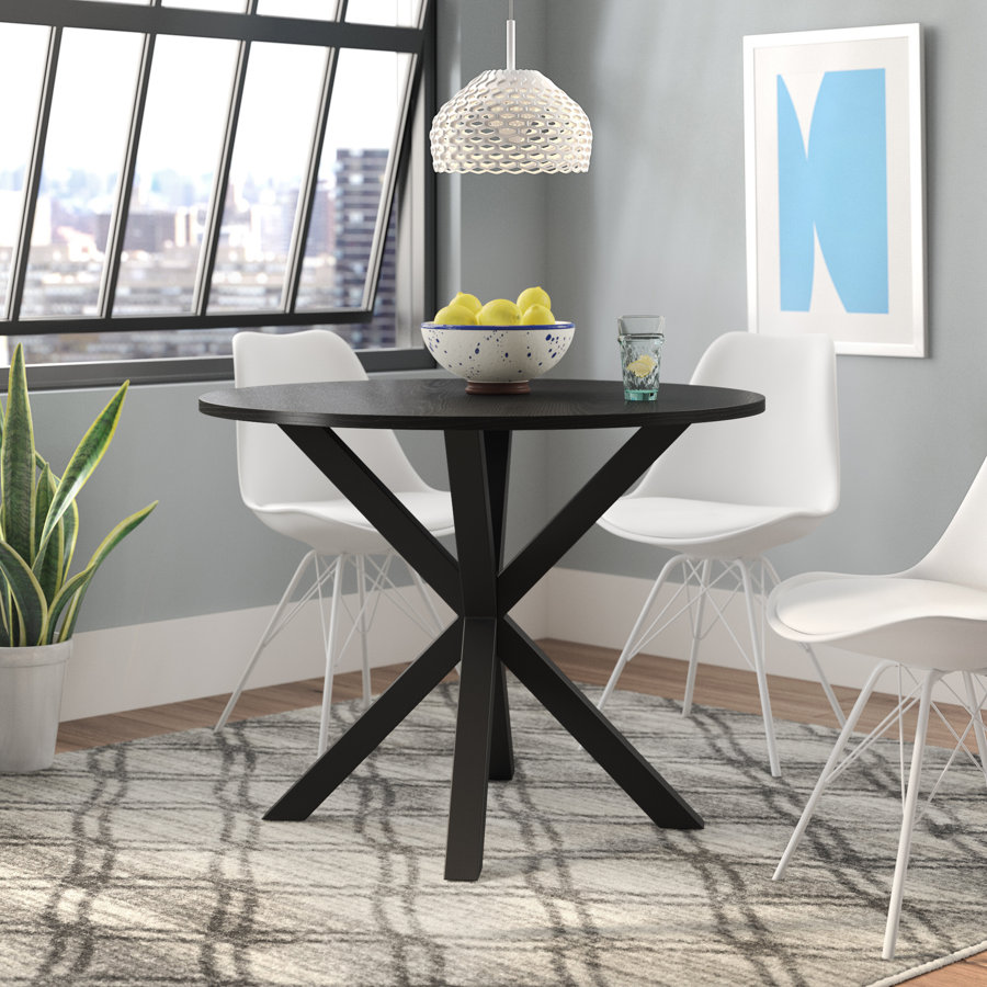 Amileigh 39.4" Black Round Dining Table