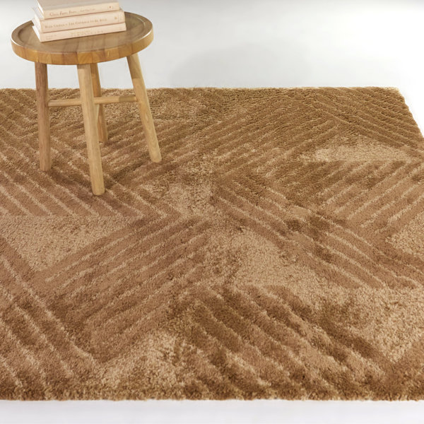 Corrigan Studio® Deane Brown Modern Striped Area Rug | Wayfair