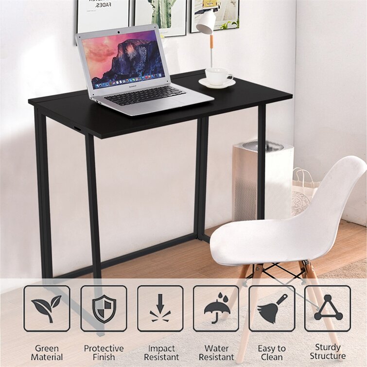 Details about   Folding Study Desk For Small Space Simple Home Office Desk Laptop Writing Table 
