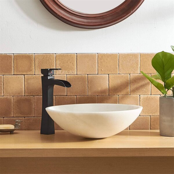 Bathroom Matt Black Vessel Basin Sink Waterfall Spout Taps Deck Mounted Faucet 