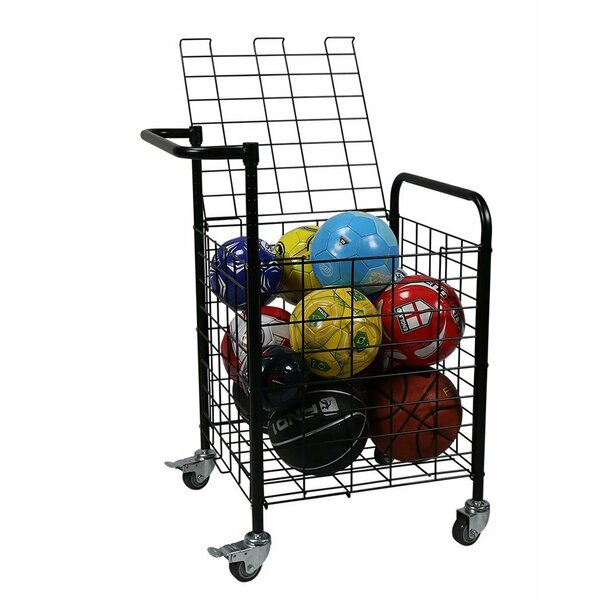 Aoneky Ball Storage Cart for Basketball Hold Up to 50 Soccer Ball Portable Ball Storage Locker with Wheel Ball Storage Cage 