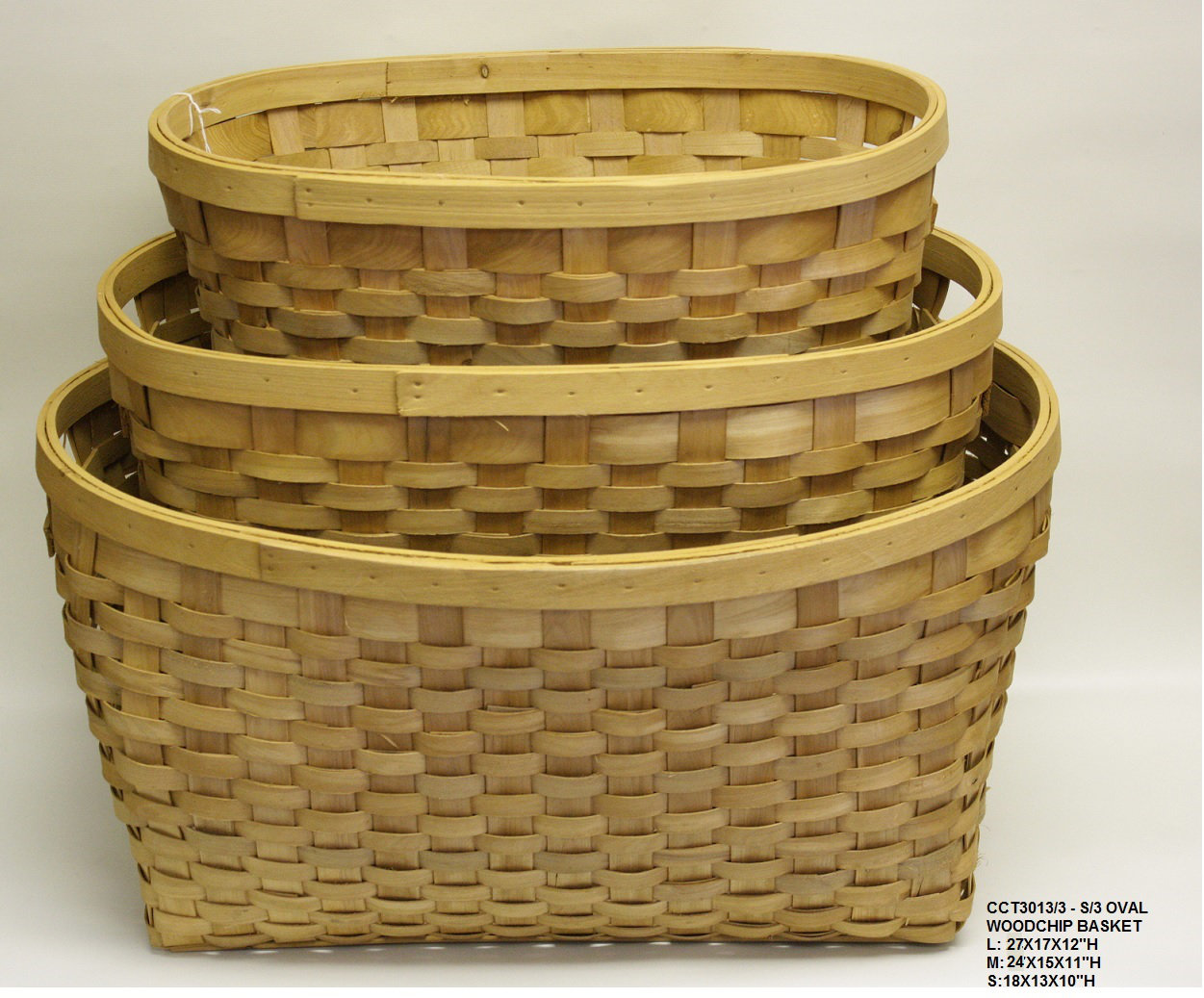 DestiDesign 3 Piece Rectangle Woodchip Basket Set Wayfair