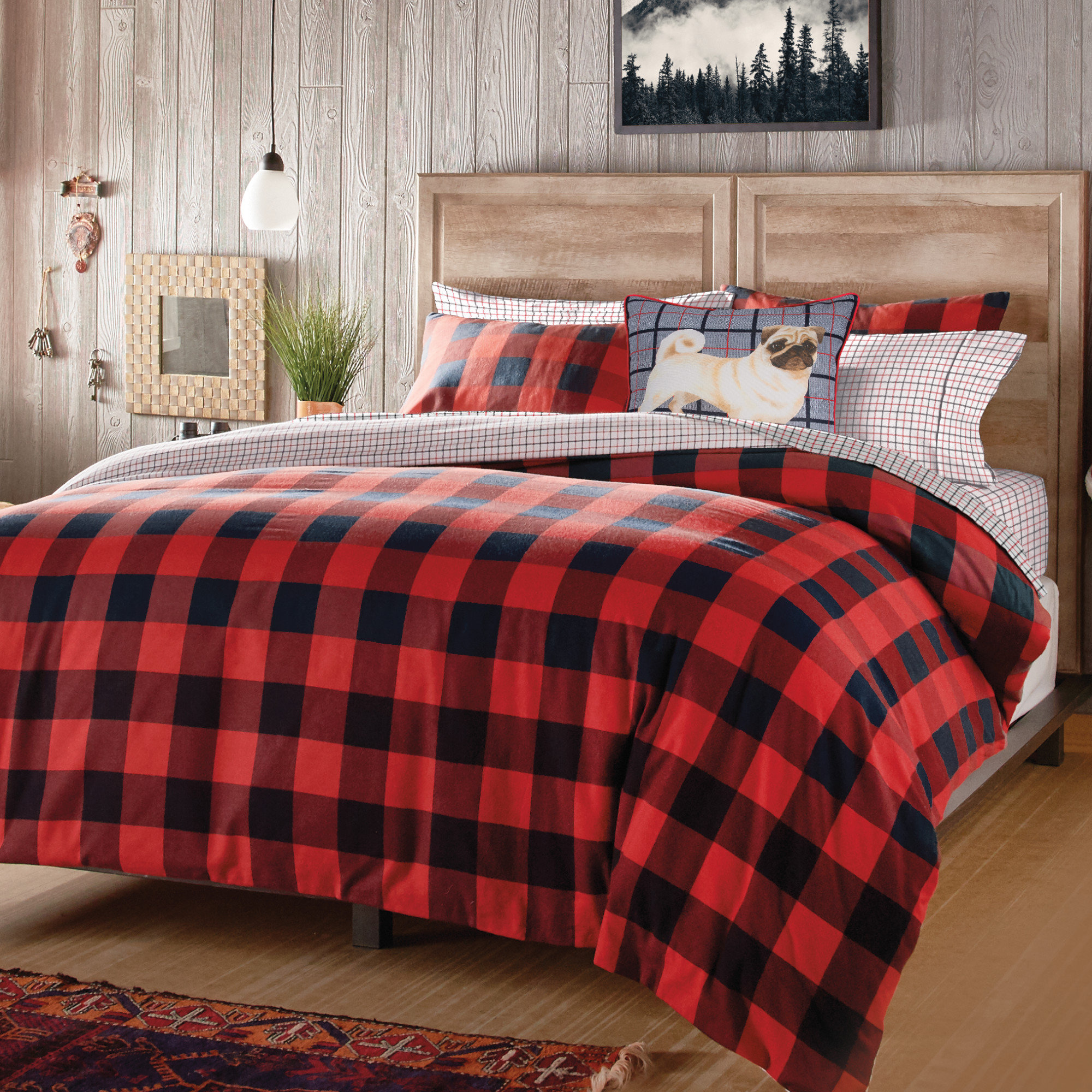 Millwood Pines Ellerby 100 Cotton Flannel Comforter Set & Reviews