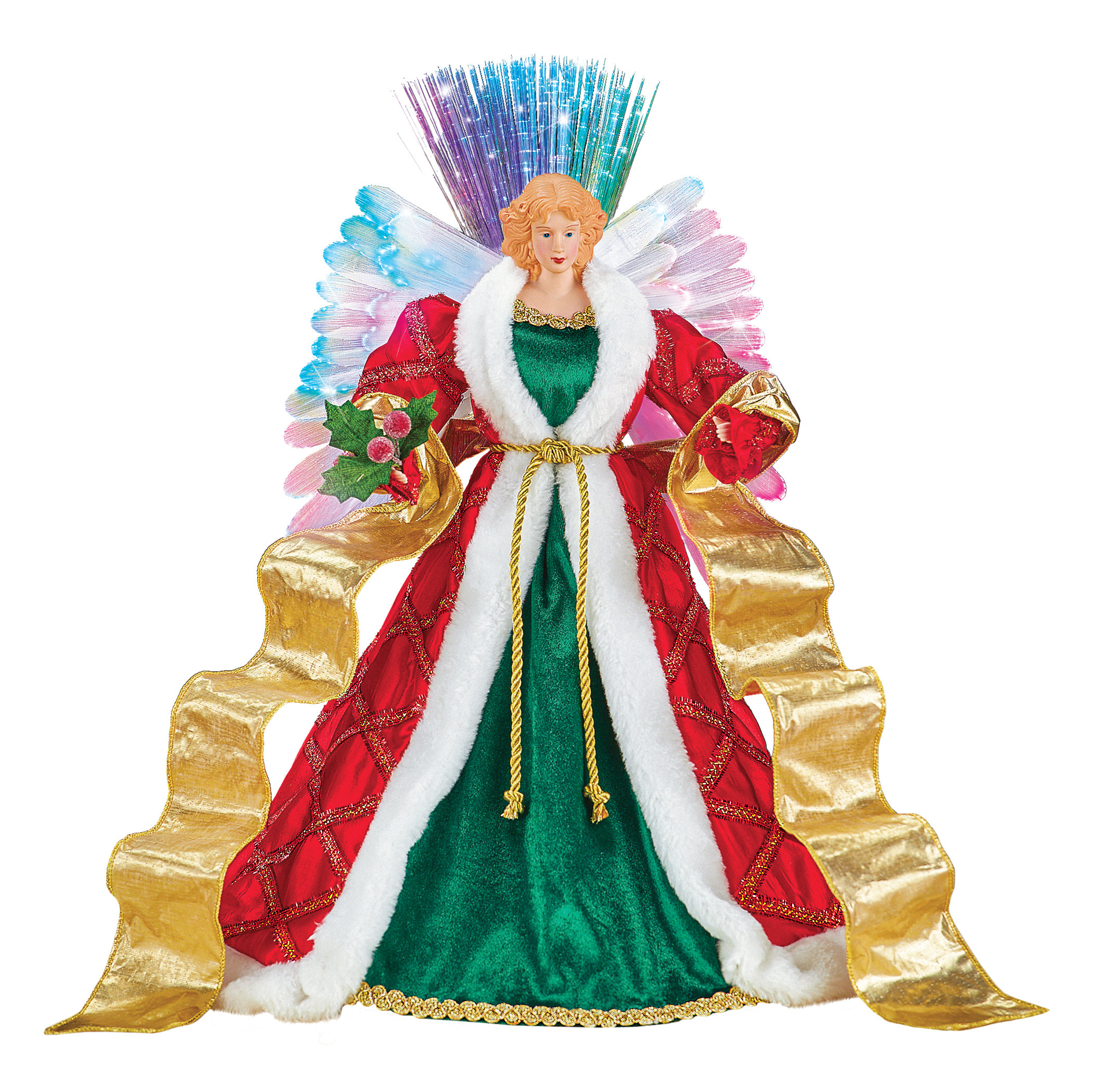 The Holiday Aisle® Fiber Optic Christmas Angel Tabletop Figurine Wayfair