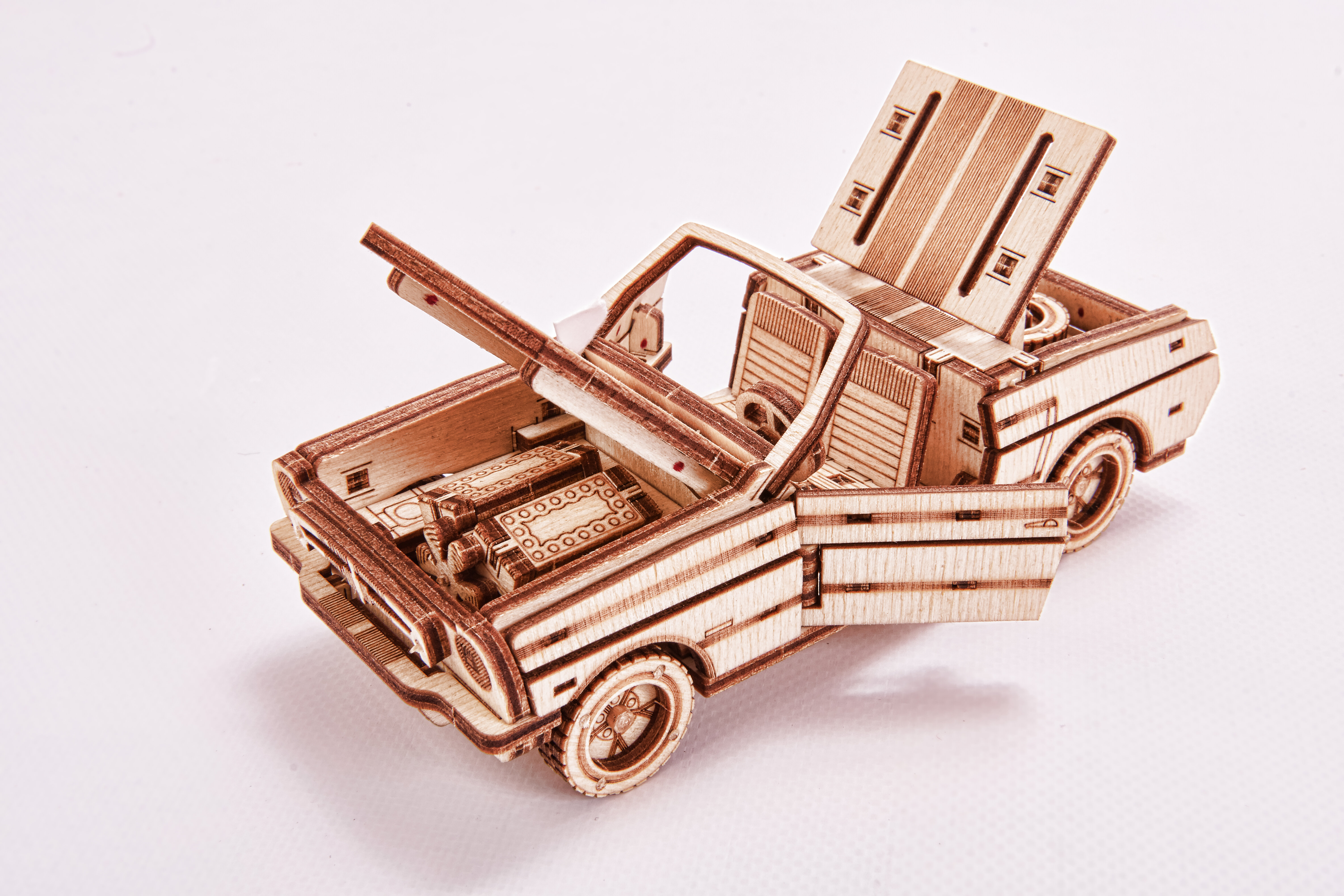 Wood truco 3d rompecabezas de madera modelo Kit-Cabriolet 