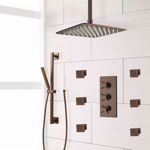 Reno Pressure-Balanced Complete Shower System with Rough-in Valve