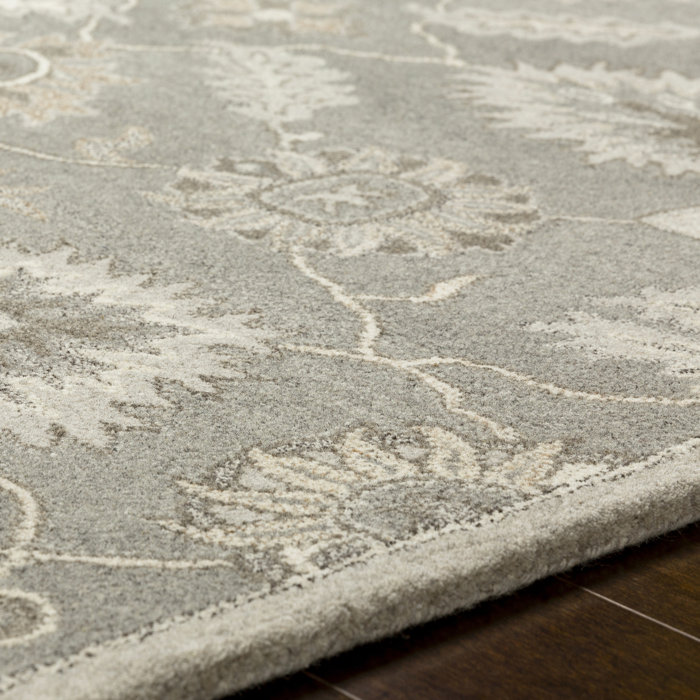 Charlton Home® Sneyd Park Handmade Wool Charcoal/Taupe/Beige Rug ...